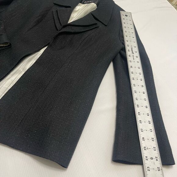 B Louise Women’s Black Wool Blend Pant Suit Pant Set Size 14 - Picture 3 of 14